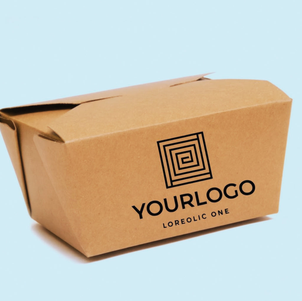 Custom Paper To-Go Boxes Kraft Brown