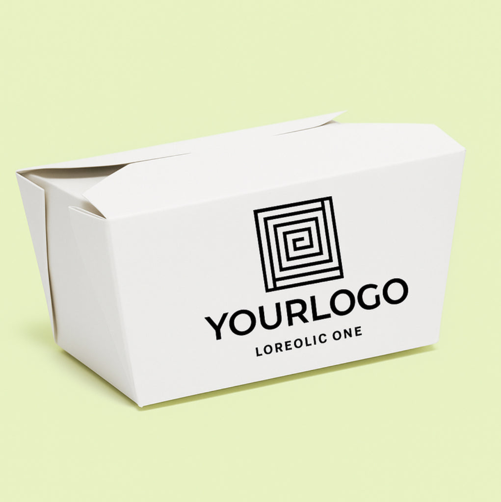 Custom Paper To-Go Boxes White